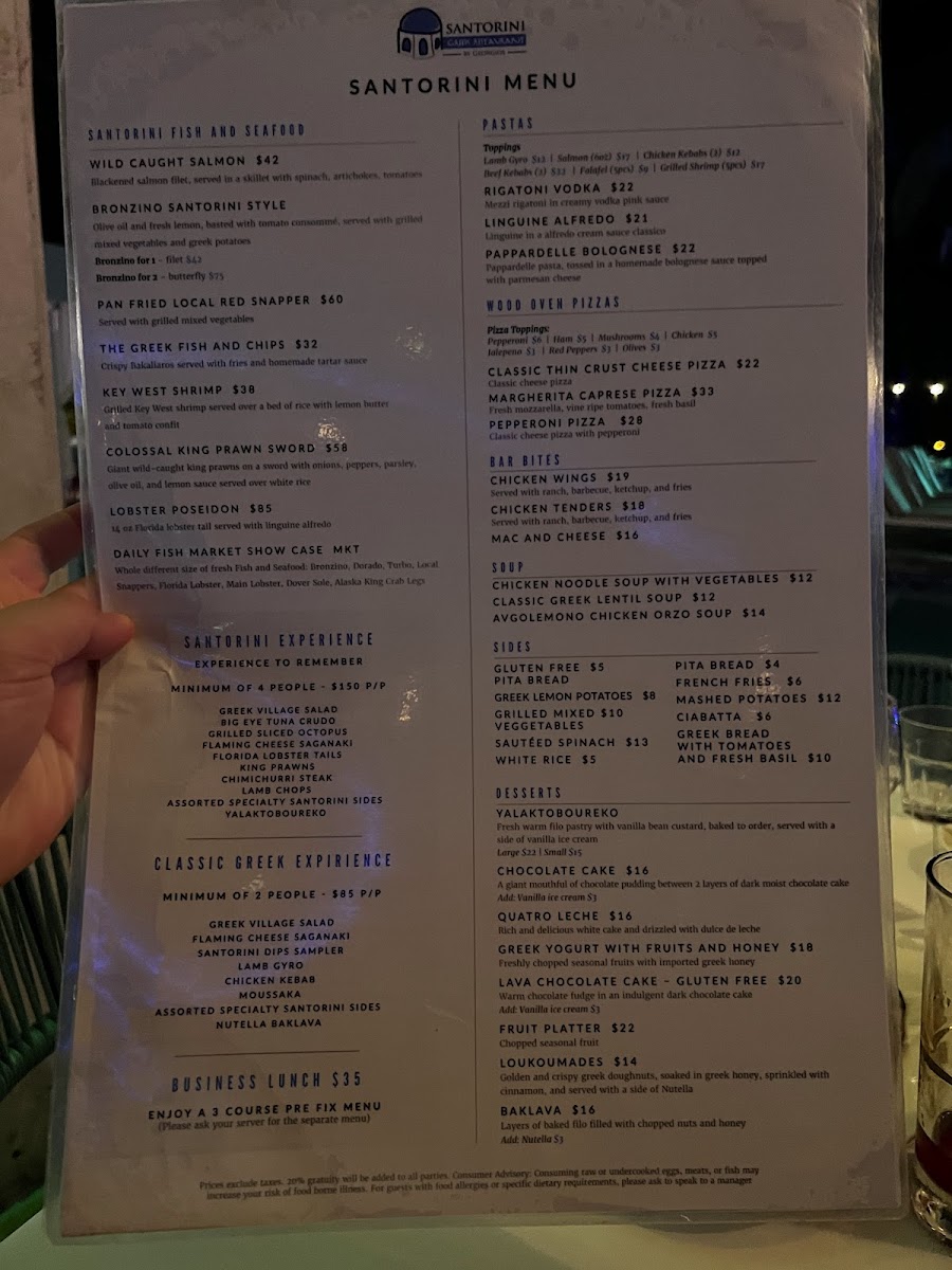 Santorini by Georgios Menu - Image 4