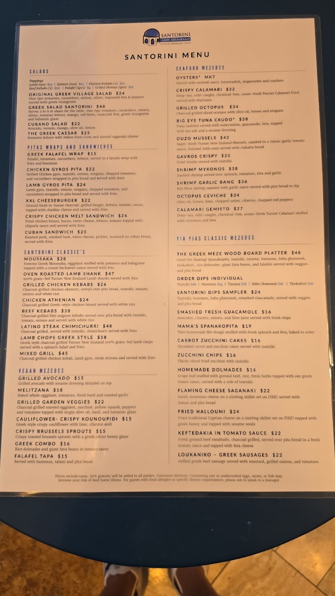 Santorini by Georgios Menu - Image 5